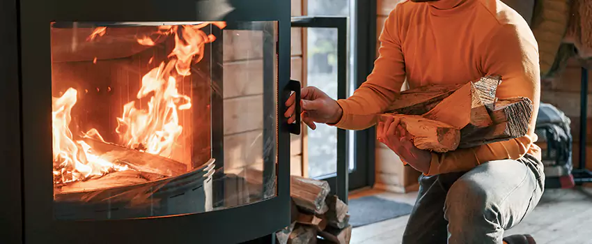 Residential Fireplace Ceramic Glass Installation in Parksville, BC
