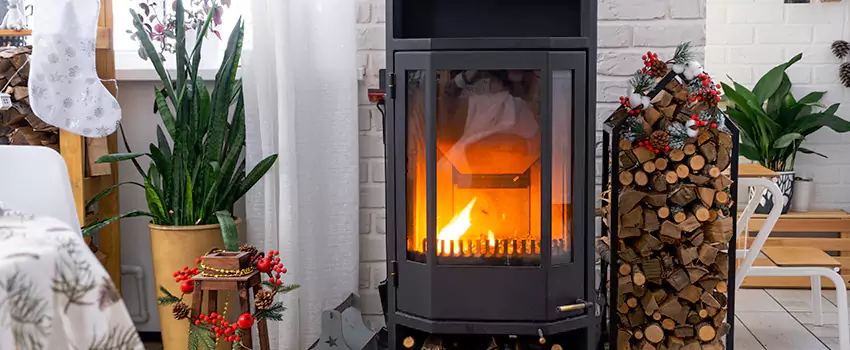 Thelin Hearth Products Direct Vent Gas Stove Fireplace Inspection in Parksville, BC